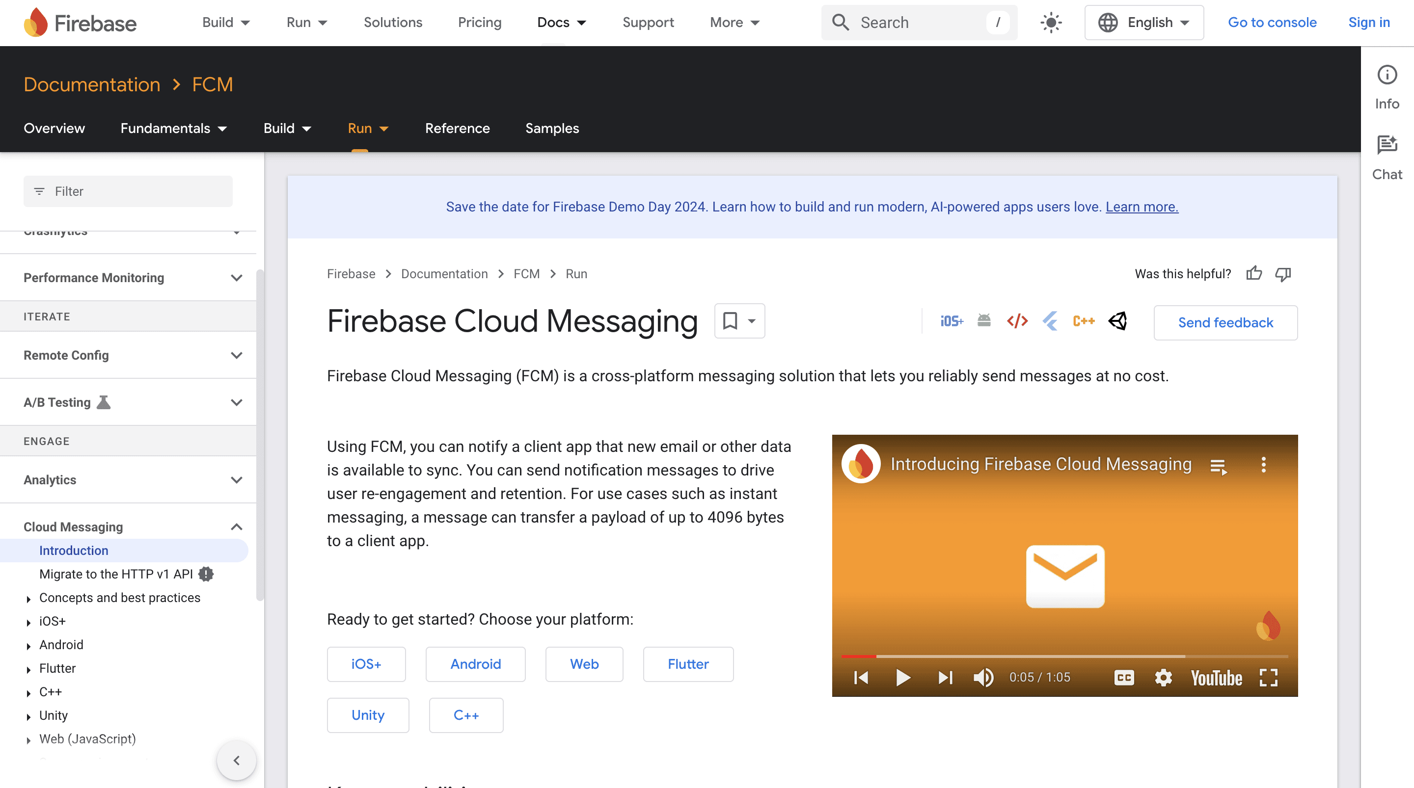 Firebase in-app tutorial with video walkthrough