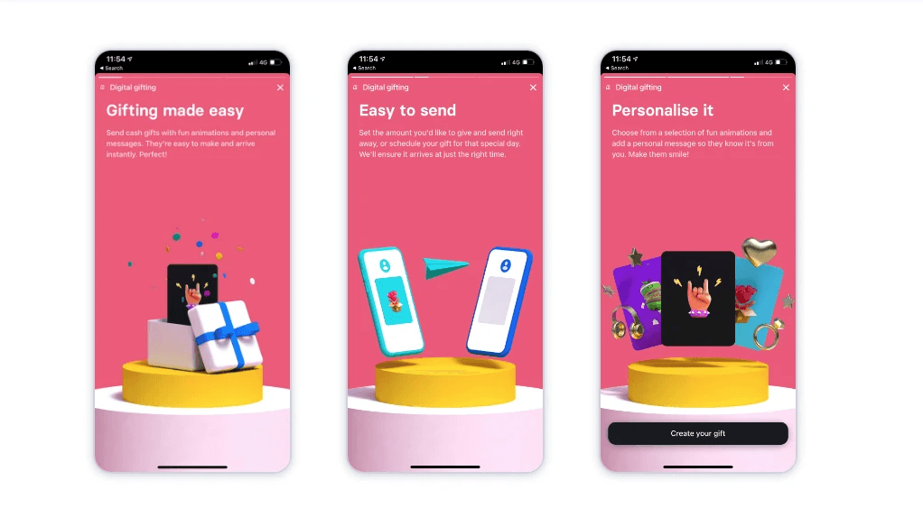 Revolut story-style content in mobile app